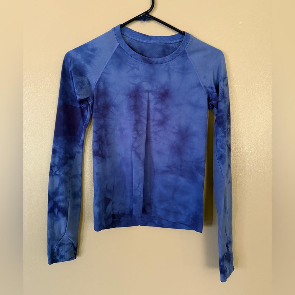 Lululemon Swiftly Tech Long Sleeve 2.0 *Race Length size 4 Marble Dye Psychic